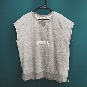 Official Yeezus Tour Grey Sleeveless Sweater